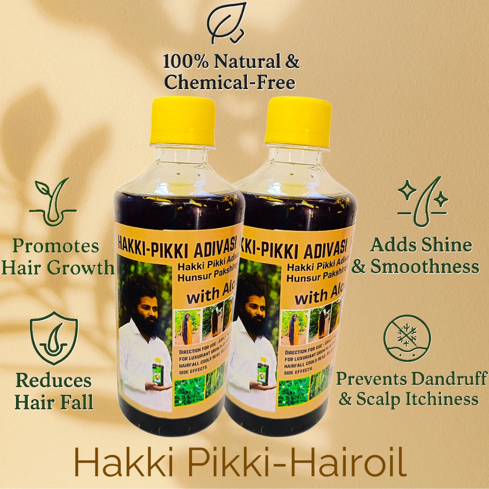 Hakki-Pikki Adivasi Hair Oil  [500Ml x 2]